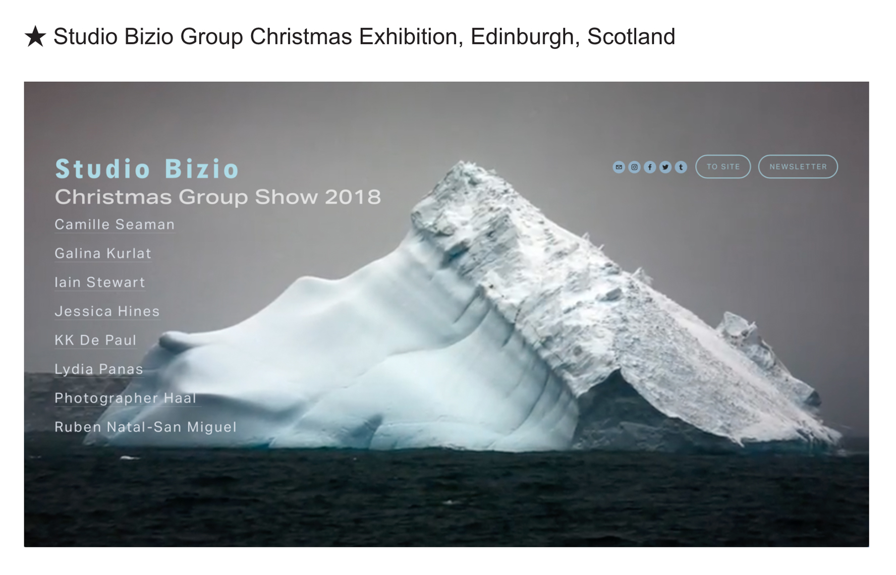 Studio Bizio Group Christmas Exhibition 2018